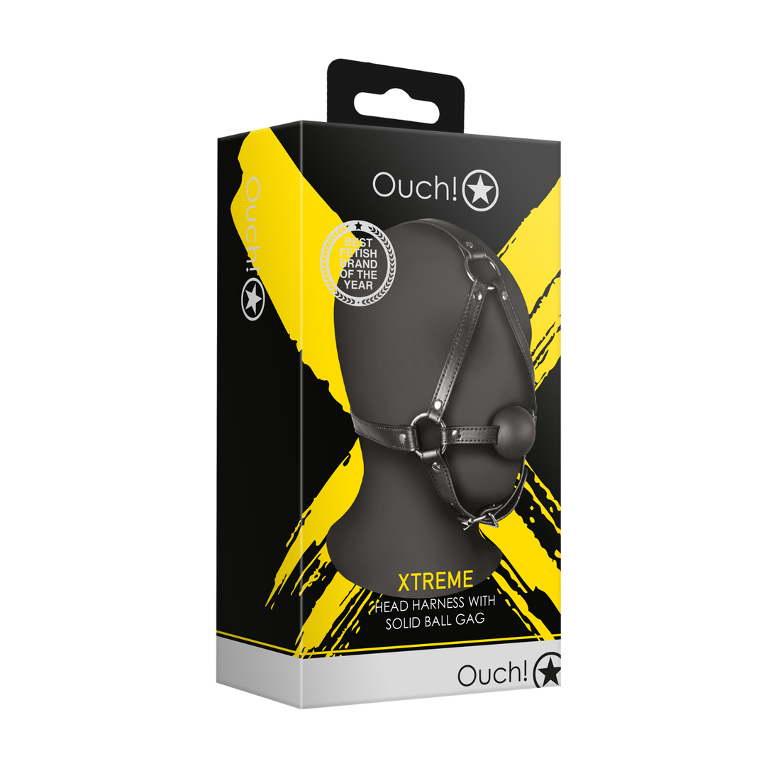 Kopfgeschirr mit Ballknebel – Stabil & bequem BDSM-Ausrüstung