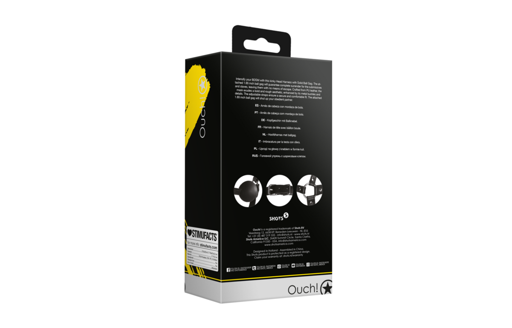 Head Harness with Ball Gag – Sturdy & Comfortable BDSM Gear