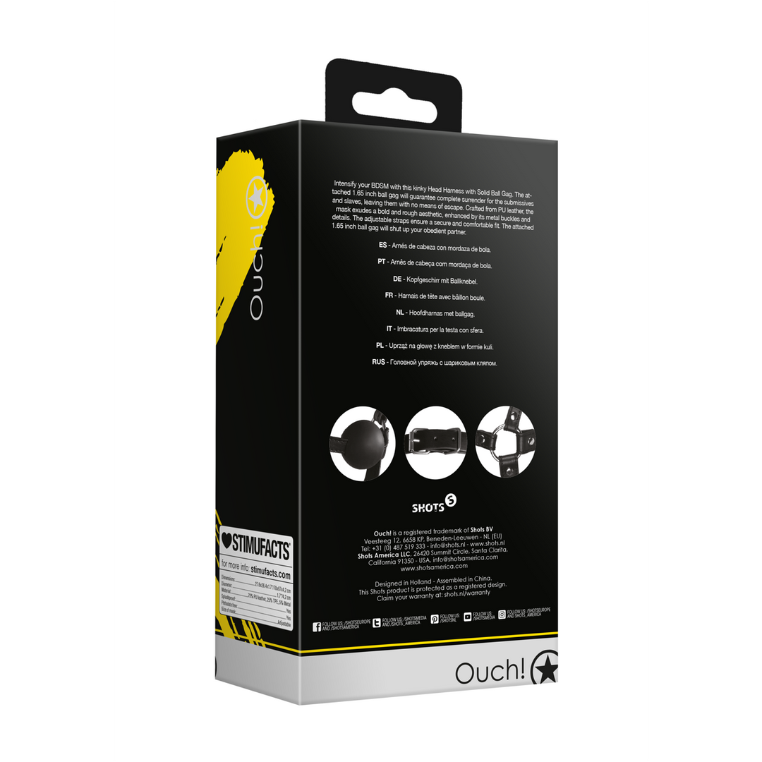 Head Harness with Ball Gag – Sturdy & Comfortable BDSM Gear