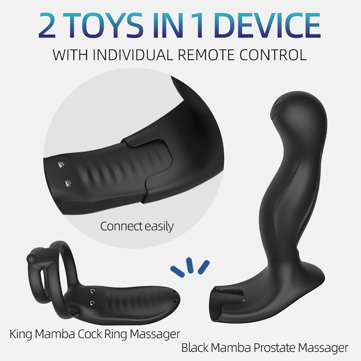 Sevanda Black Mamba Prostaat Cock Ring | Luxe Massage