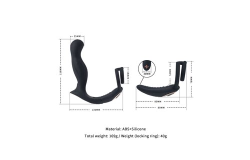 Black Mamba Prostaat Cock Ring Massager