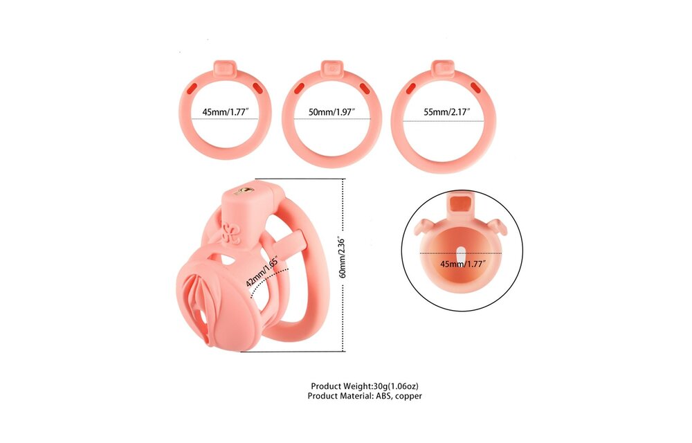 Sevanda Pink Pride Chastity Cage Long | Durable & Comfortable