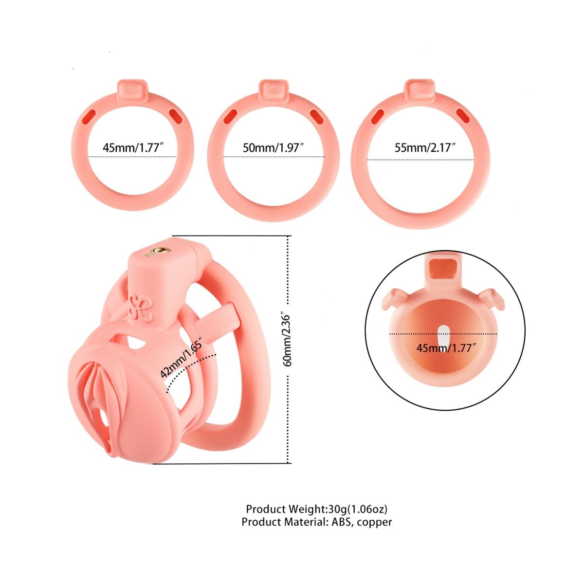 Sevanda Pink Pride Chastity Cage Long | Durable & Comfortable