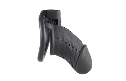 Black Slave Chastity Cage Long