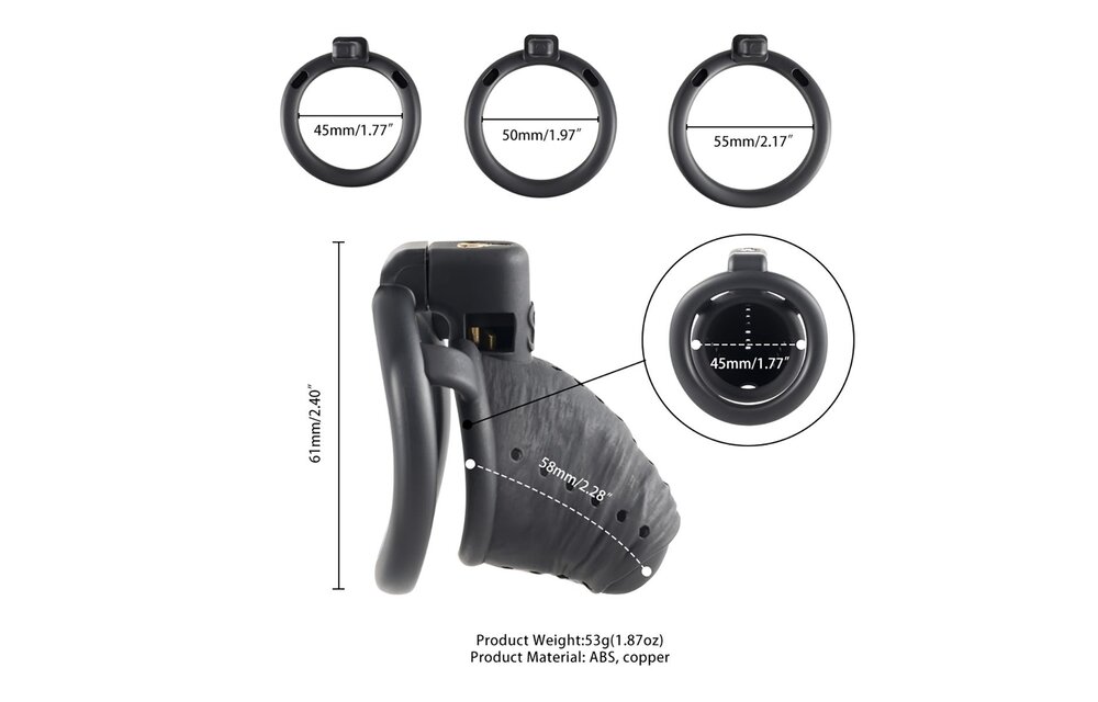 Black Slave Chastity Cage Short | Comfort & Safety