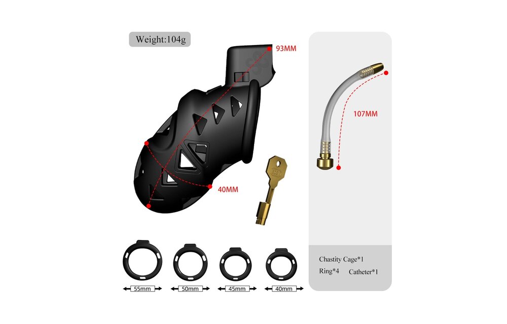 Sevanda Rattlesnake Chastity Cage Long | Comfort & Control