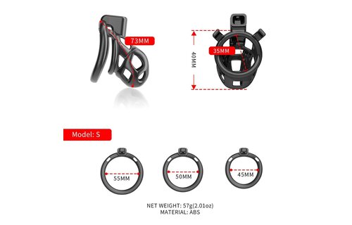 Naja-Cobra Chastity Cage in 5 sizes