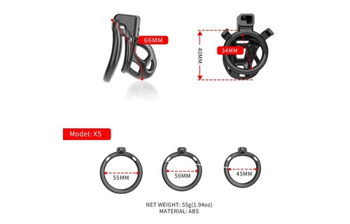 Naja-Cobra Chastity Cage in 5 sizes