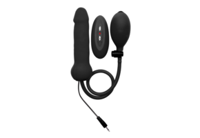 Inflatable and Vibrating Silicone Dildo