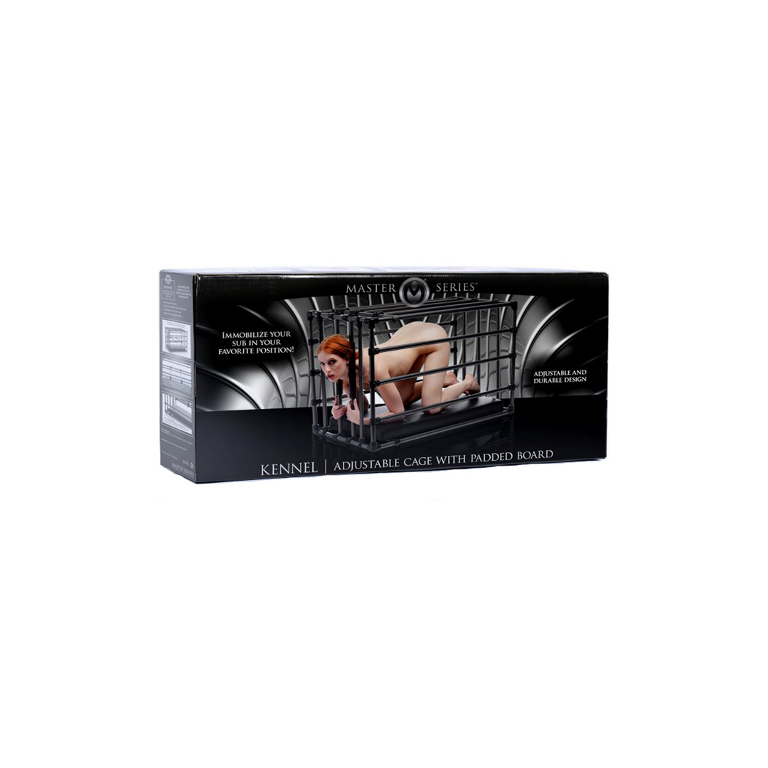 Zwinger - Verstellbarer Welpenkäfig mit gepolstertem Brett