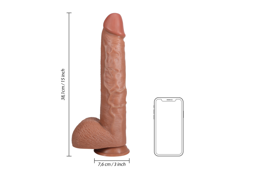 Extra Groot Recht Met Ballen 38 cm – Realistisch Genot