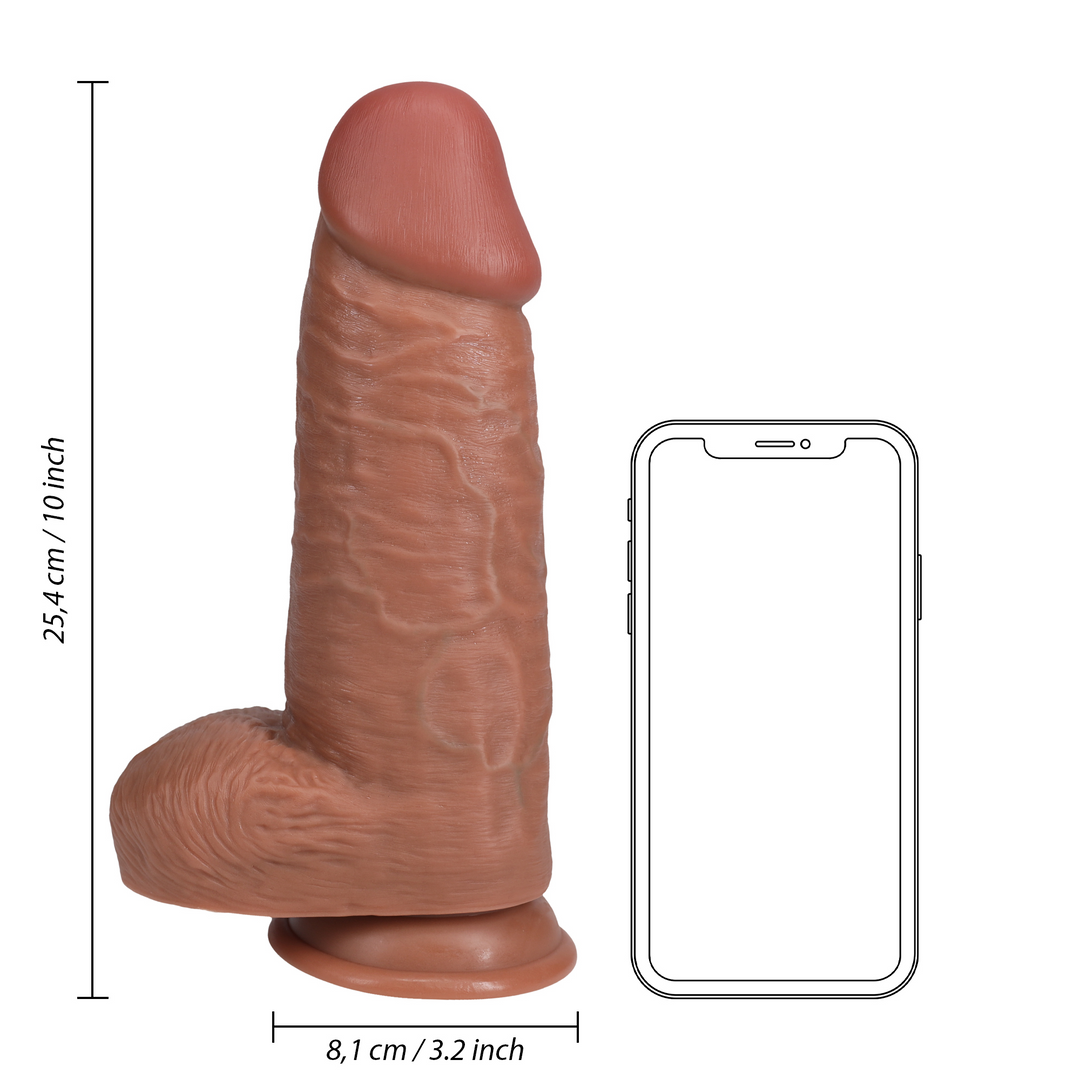 Extra Dick Straight mit Hoden 25,4 cm