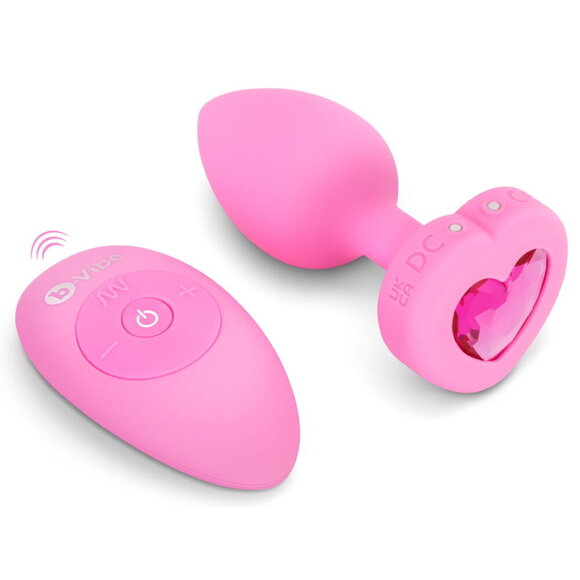 Vibrating Heart Plug Premium 1.5 cm - Safe & Silent Pleasure