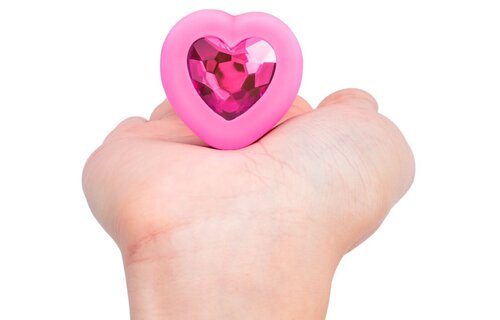 Vibrating Heart Plug Premium 1.5 cm - Safe & Silent Pleasure