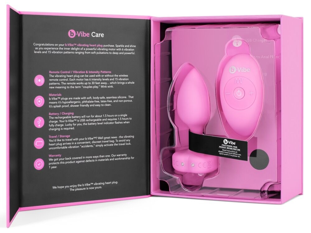 Vibrating Heart Plug Premium