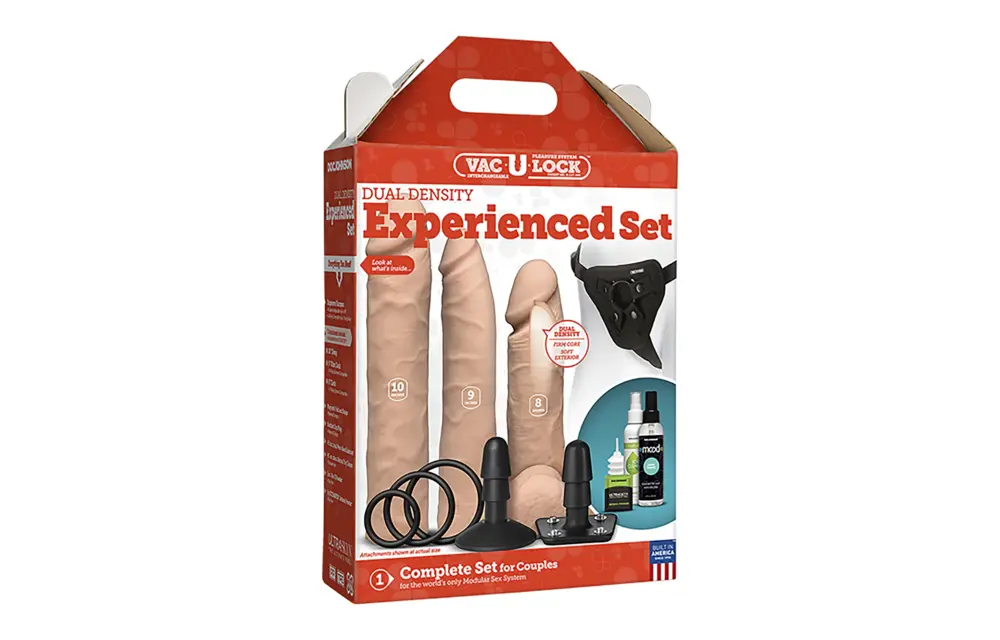 Vac-U-Lock Dual Density Set 25,9 cm | Luxuriöses Strap-On-Harness