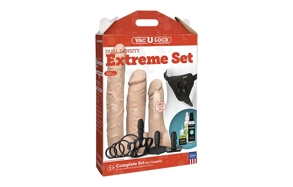 Vac-U-Lock Dual Density Extreme Set 39,37 cm – Ultieme Strap-on