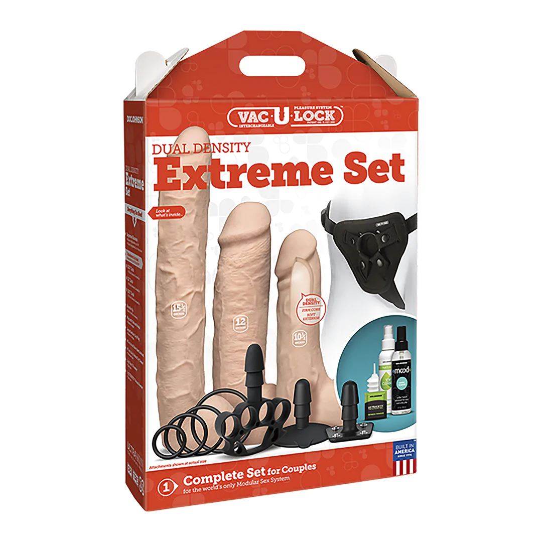 Vac-U-Lock Dual Density Extreme Set 39,37 cm – Ultieme Strap-on