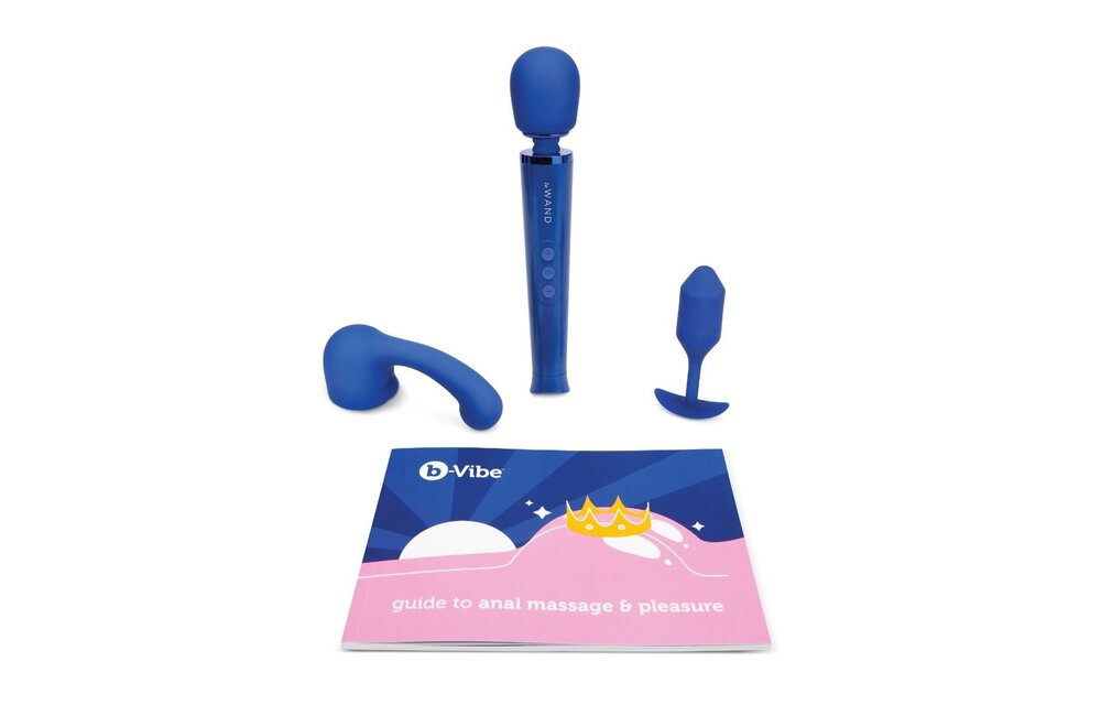 Analmassage- & Aufklärungsset | Sicheres Vergnügen & Le Wand Petite 18 cm