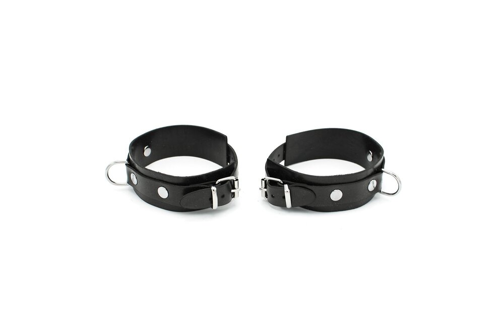 Rubber Ankle Cuffs Black - Comfortable & Durable Design