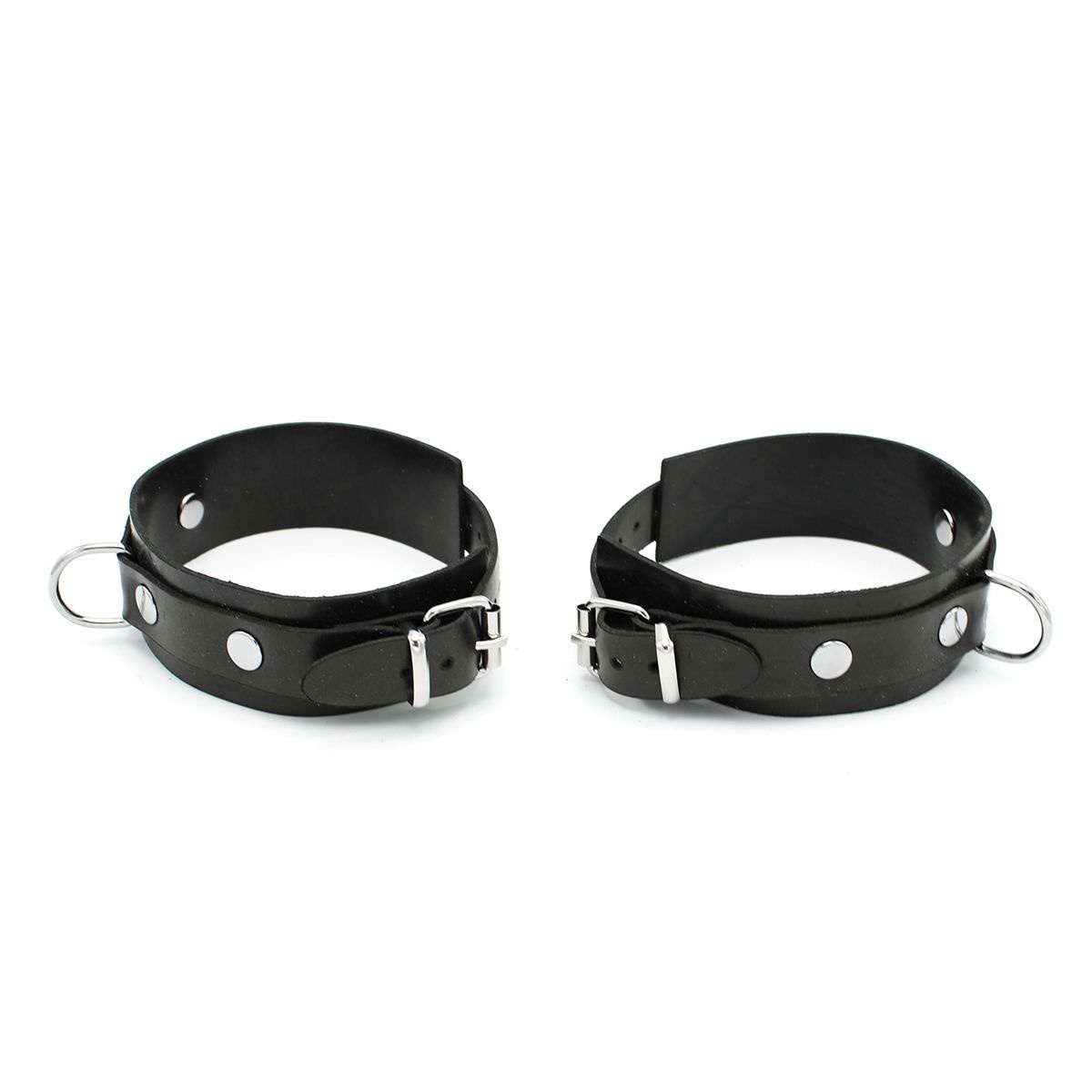 Rubber Ankle Cuffs Black - Comfortable & Durable Design