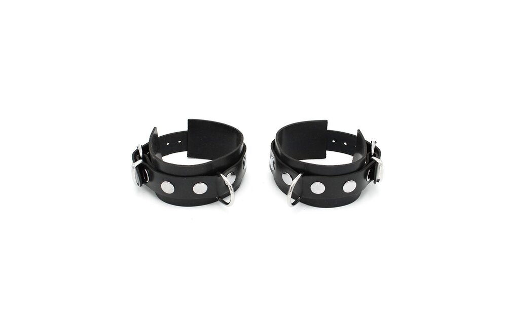 Rubber Handcuffs Black – Comfortable & Durable BDSM Accessory