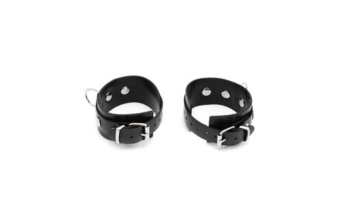 Rubber Handcuffs Black – Comfortable & Durable BDSM Accessory