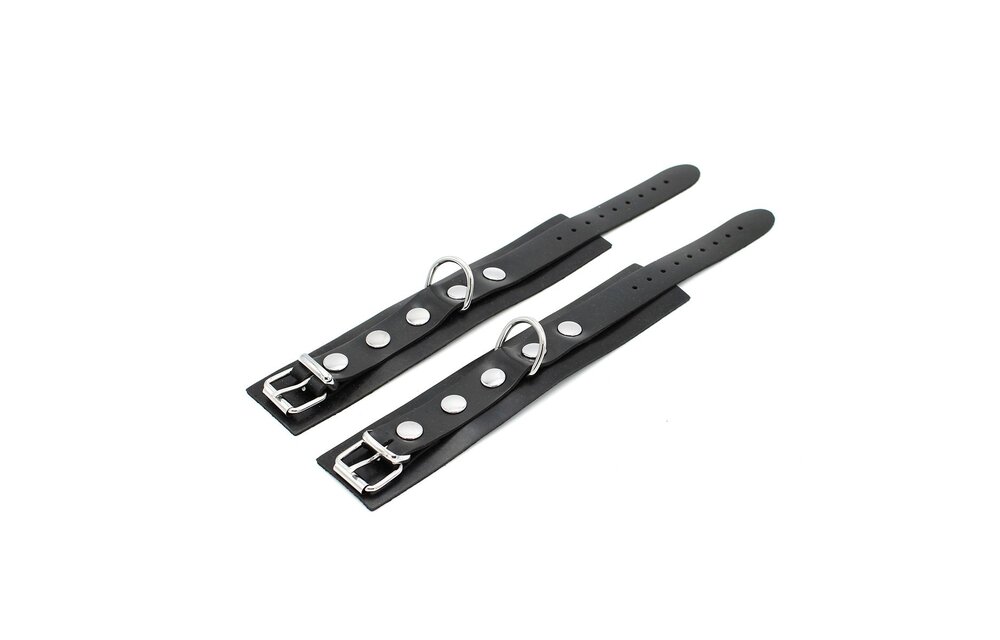 Rubber Handcuffs Black – Comfortable & Durable BDSM Accessory