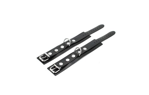 Gummi-Handschellen Schwarz – Bequemes und strapazierfähiges BDSM-Accessoire