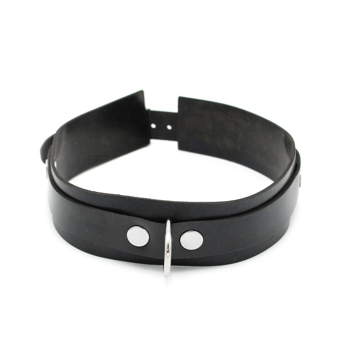 Rubber Collar Black – Schlankes, bequemes und strapazierfähiges Halsband