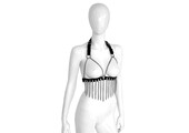 Leather Bra with Chains