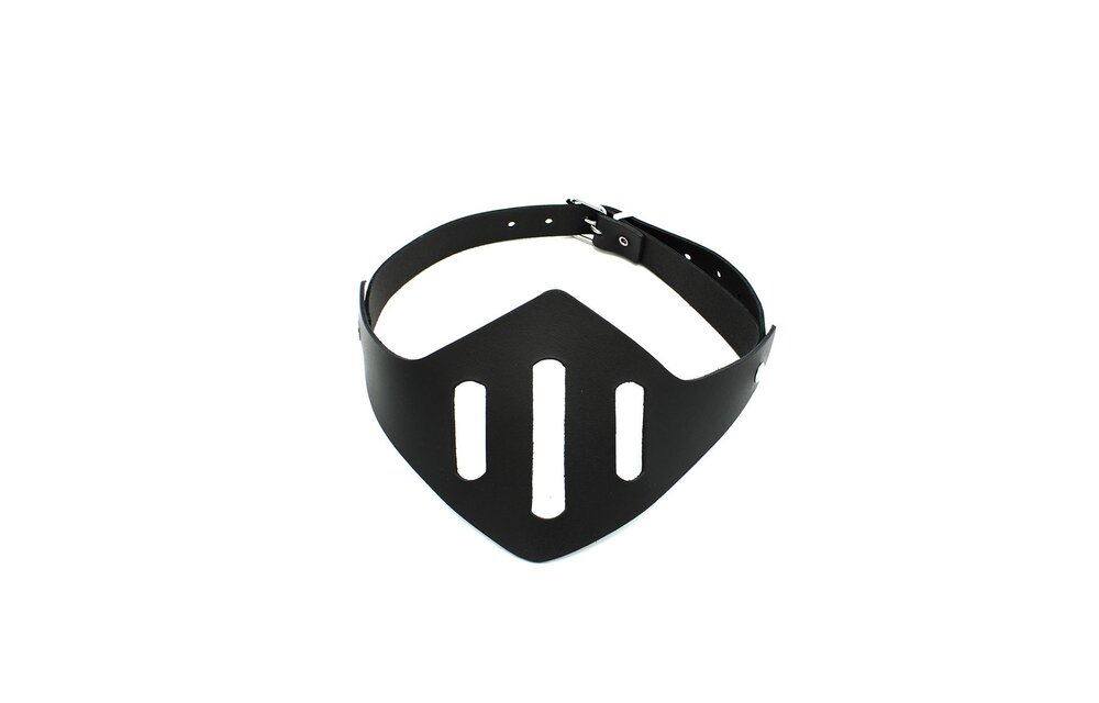 Leather Muzzle Mask | Adjustable Black Leather and Style