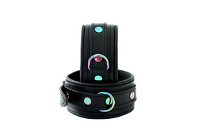Leather Ankle Cuffs Black Rainbow | Stylish & Comfortable