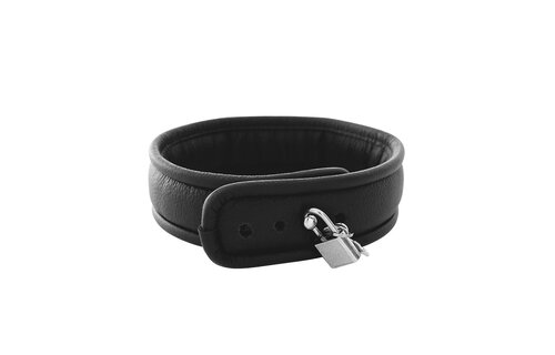 Leather Collar Mini O-ring with Lock | Stylish & Comfortable