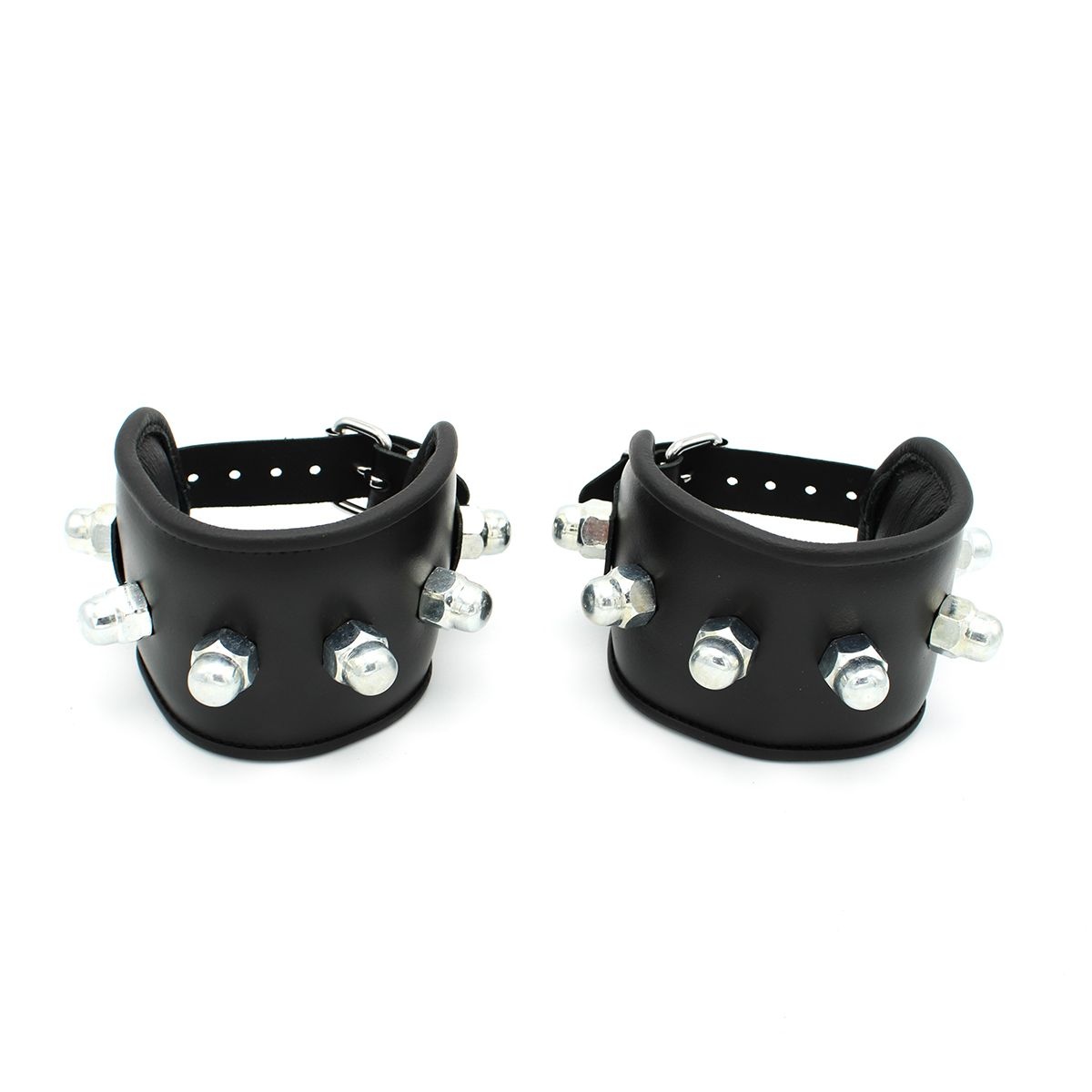 Leather Handcuffs Spikey Nuts – Comfort & Edgy Design