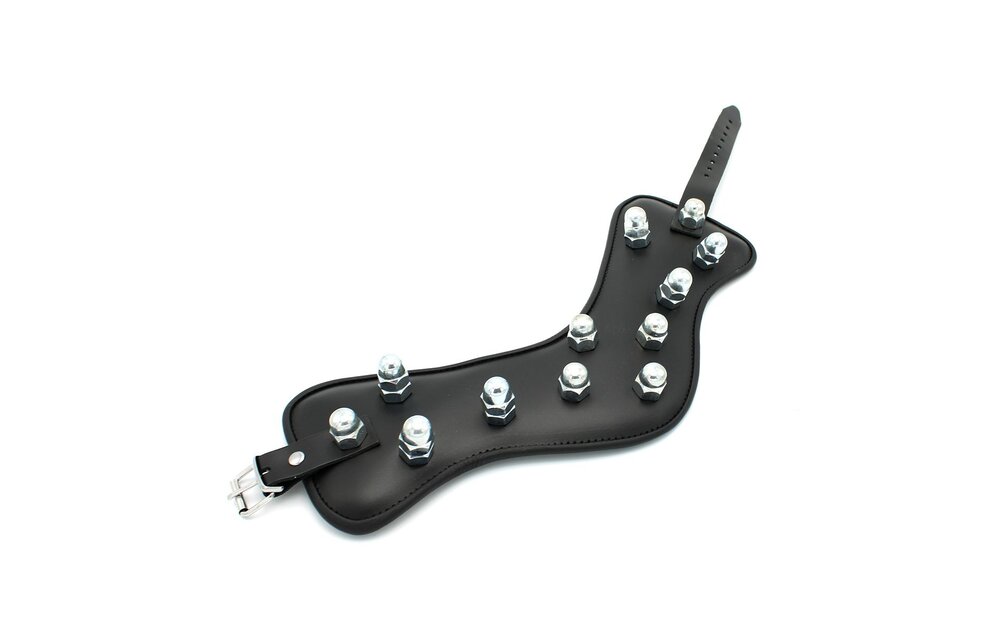 Lederen Halsband Spikey Nuts | Comfort & Stoere Spikes