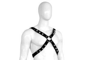 Leather Harness Spikey Nuts – Tough, Adjustable & Kinky