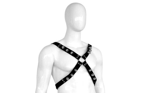 Leather Harness Spikey Nuts