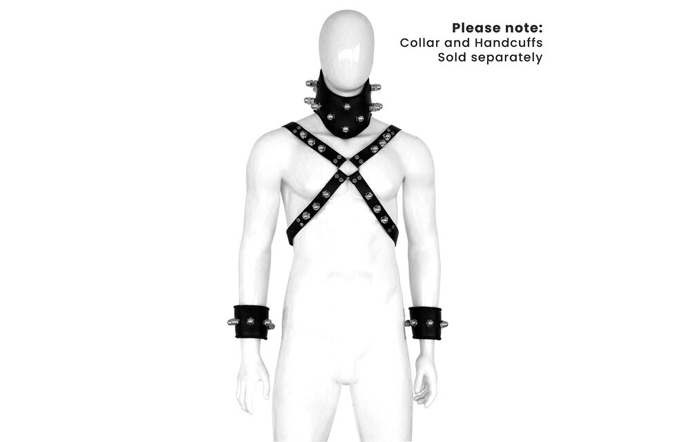 Leather Harness Spikey Nuts – Tough, Adjustable & Kinky