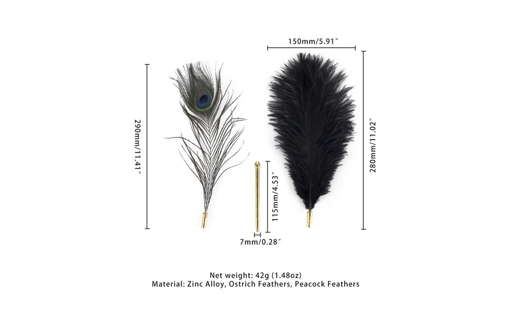 Sevanda Peacock Feather Tickler – Luxurious & Sensual Accessory
