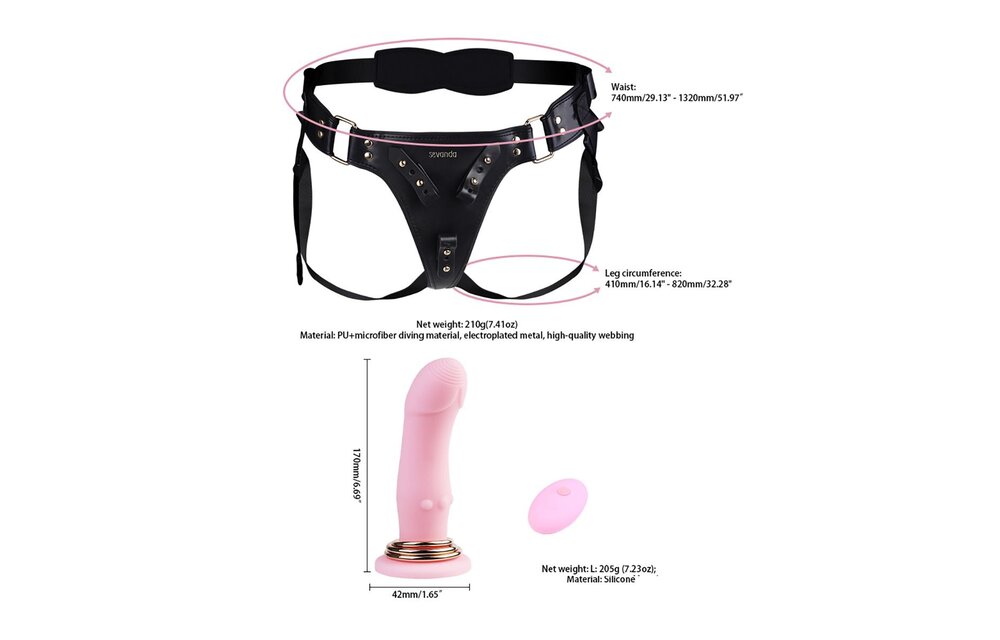 Sevanda Godin Hera Strap-On 17 cm mit Fernbedienung