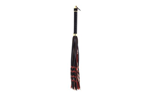 Rood & Zwart gevlochten Staart Flogger