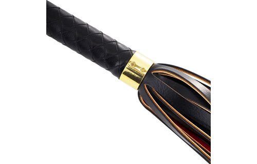 Rood & Zwart gevlochten Staart Flogger