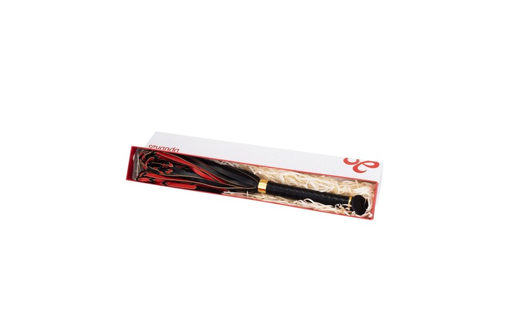Rot-schwarze geflochtene Tail Flogger