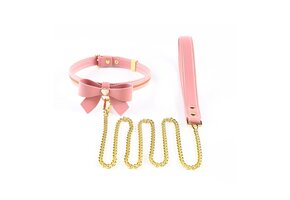 Love Heart Butterfly Leather Collar Set