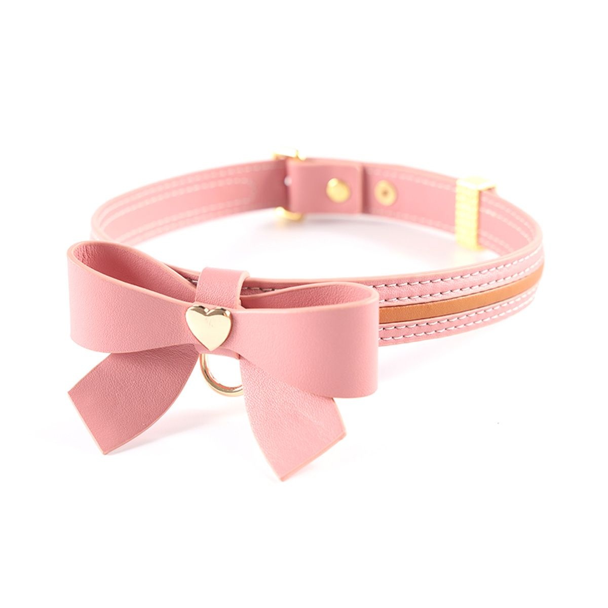Love Heart Vlinder Leren Halsband Set