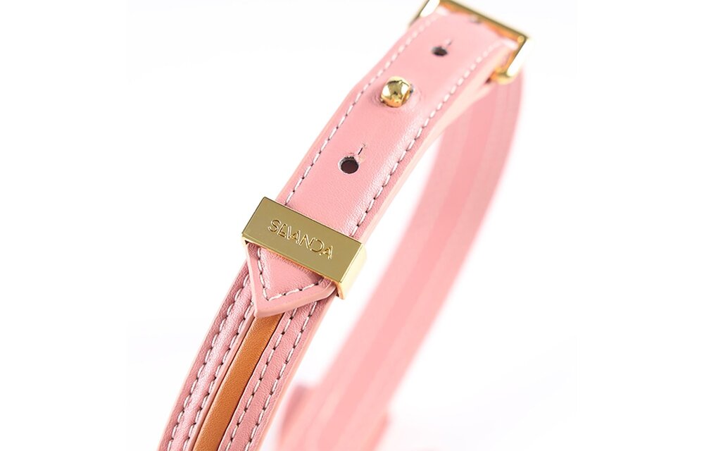 Sevanda Love Heart Butterfly Leather Collar – Elegant & Adjustable