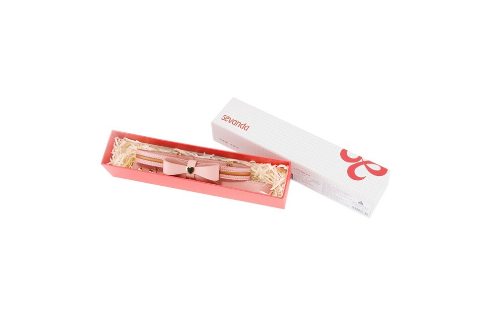 Sevanda Love Heart Vlinder Leren Halsband – Elegant & Verstelbaar