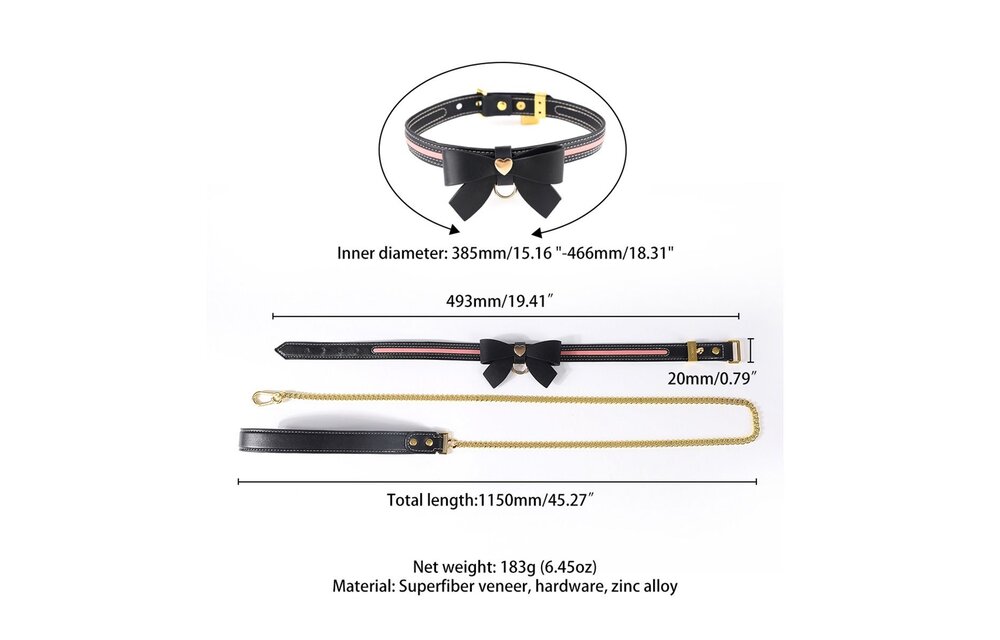 Sevanda Love Heart Butterfly Leather Collar – Elegant & Adjustable