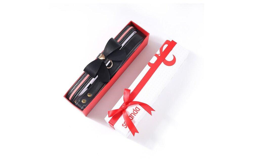 Sevanda Love Heart Vlinder Leren Halsband – Elegant & Verstelbaar